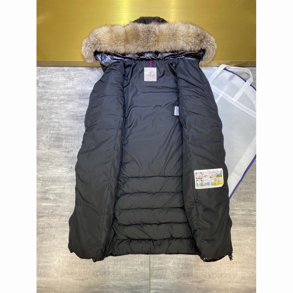 Moncler Black Down Long Jacket - FashionPlug