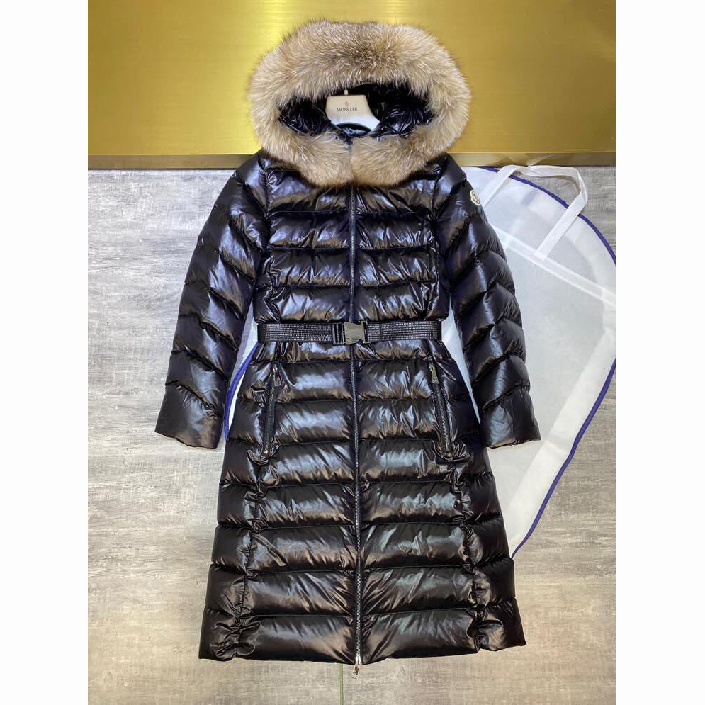 Moncler Black Down Long Jacket - FashionPlug
