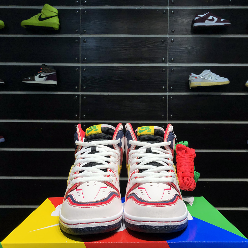 Gundam X Nike SB Dunk High Project RX-0 Unicorn - FashionPlug