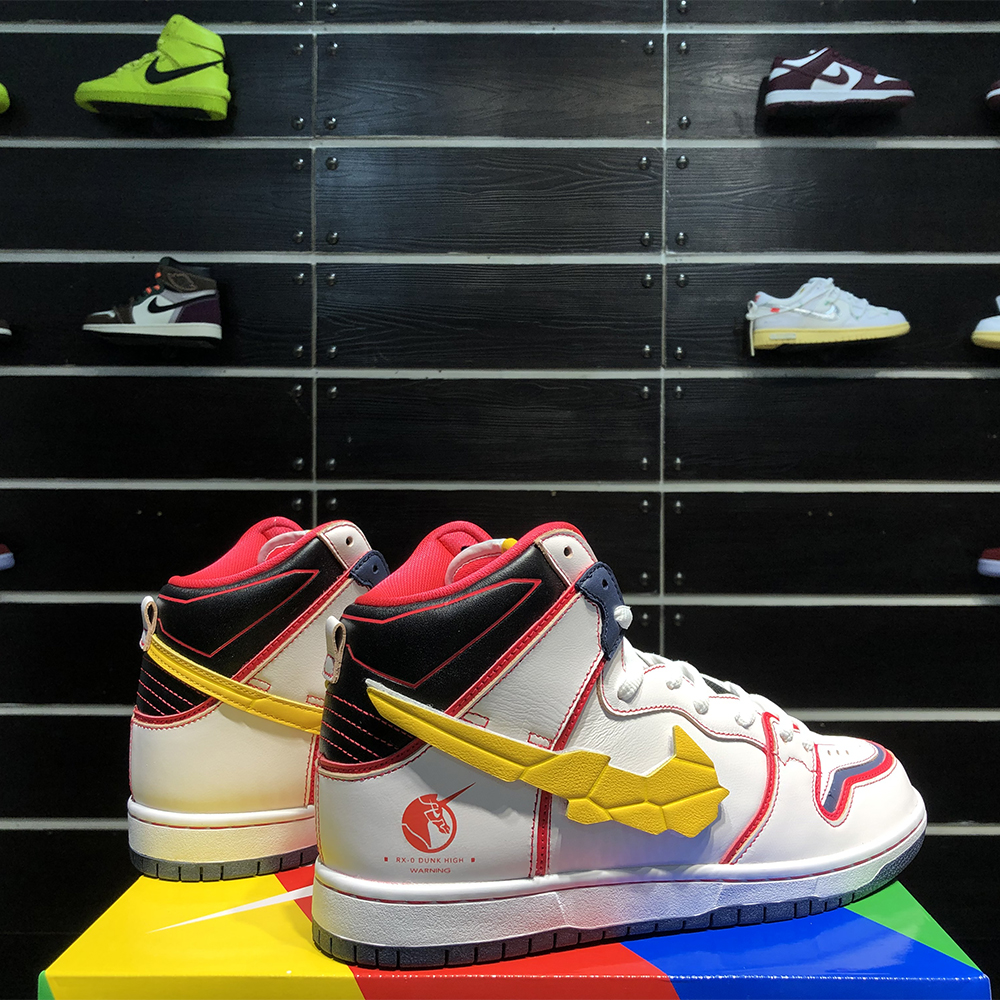 Gundam X Nike SB Dunk High Project RX-0 Unicorn - FashionPlug
