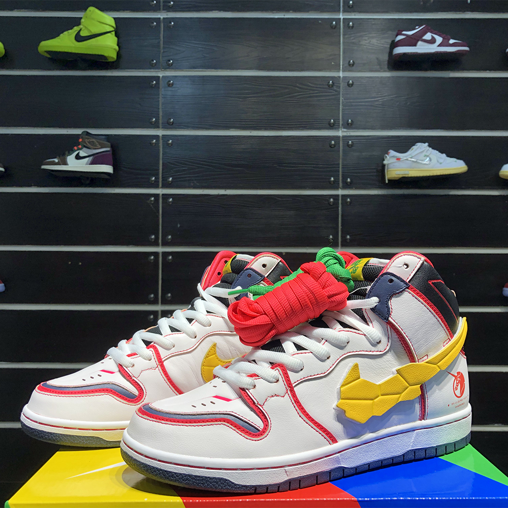 Gundam X Nike SB Dunk High Project RX-0 Unicorn - FashionPlug