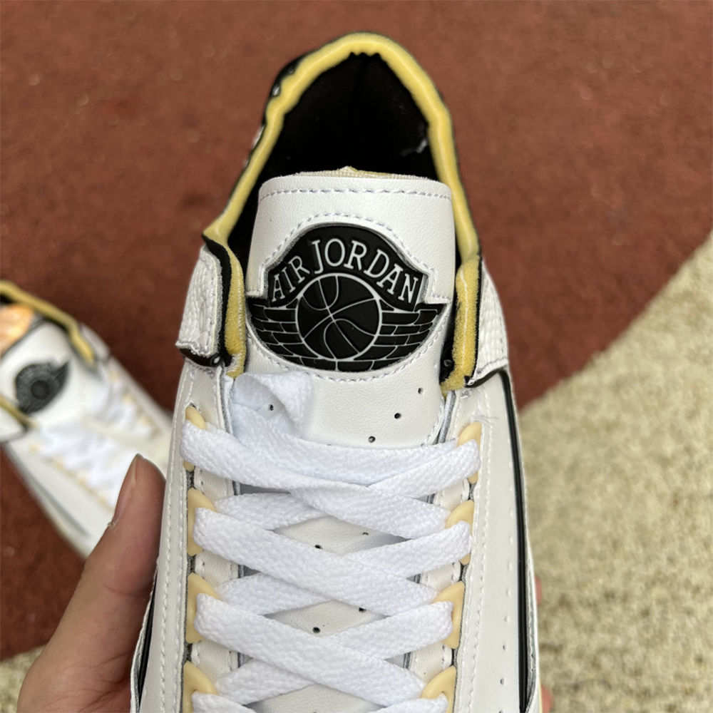 Jordan Offwhite X AJ2 Low “White/Black” Sneakers - FashionPlug