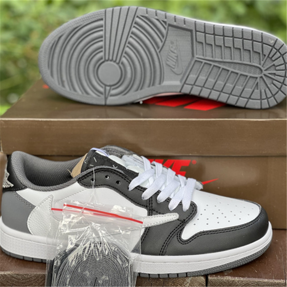 Jordan Travis Scott X AJ1 Low Sneaker In Grey/Black CQ4277 008 - FashionPlug