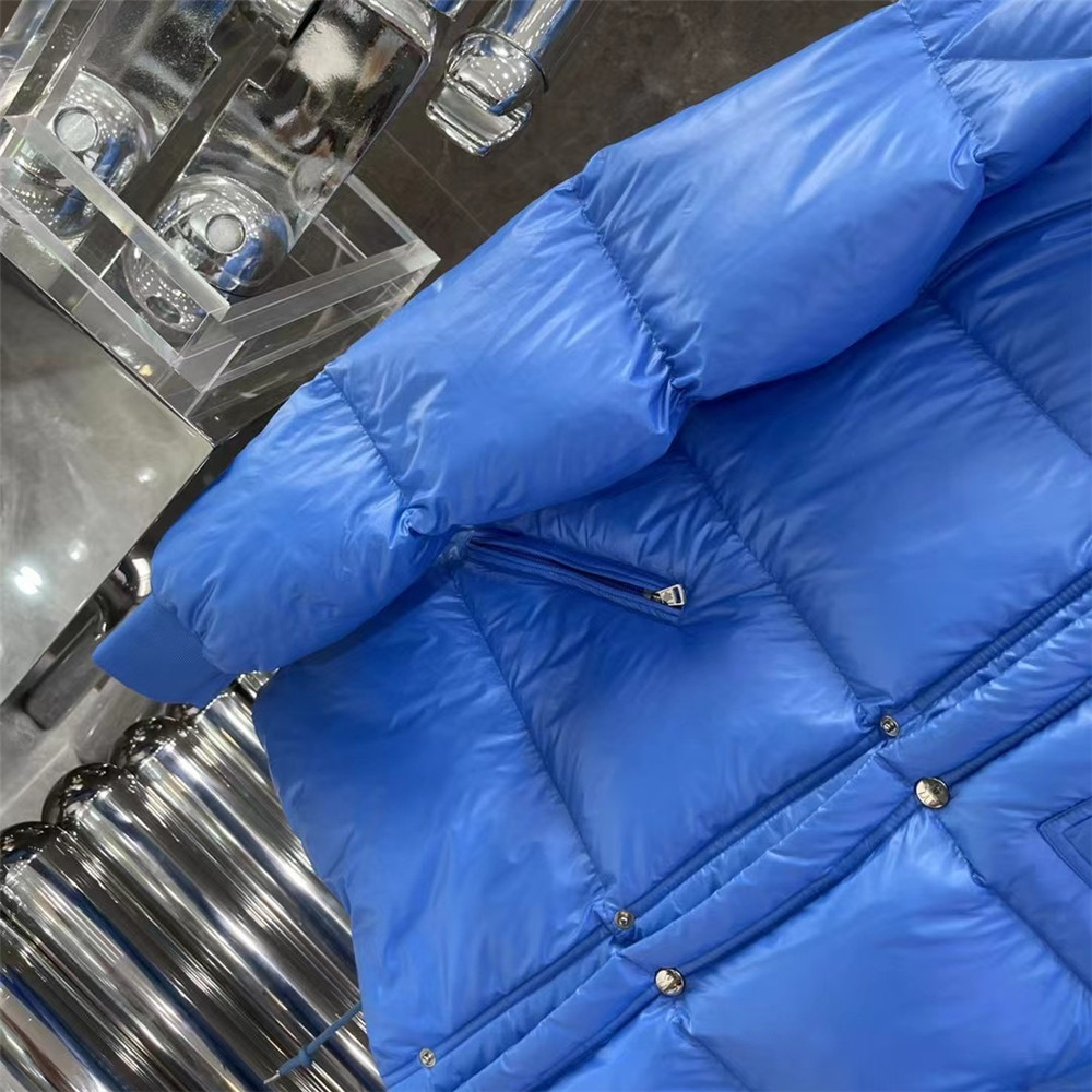 Moncler Lamentin Short Down Jacket In Blue - FashionPlug