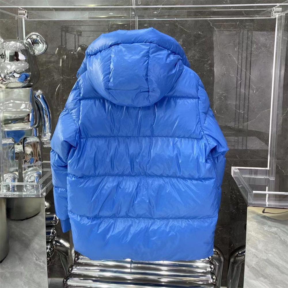 Moncler Lamentin Short Down Jacket In Blue - FashionPlug