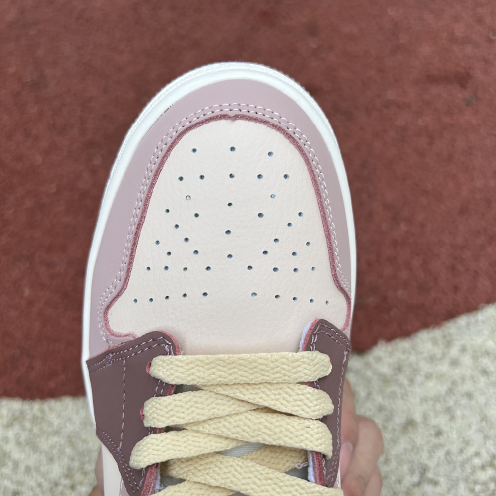 Jordan AJ1 Mid Dusty Pink Sneaker - FashionPlug