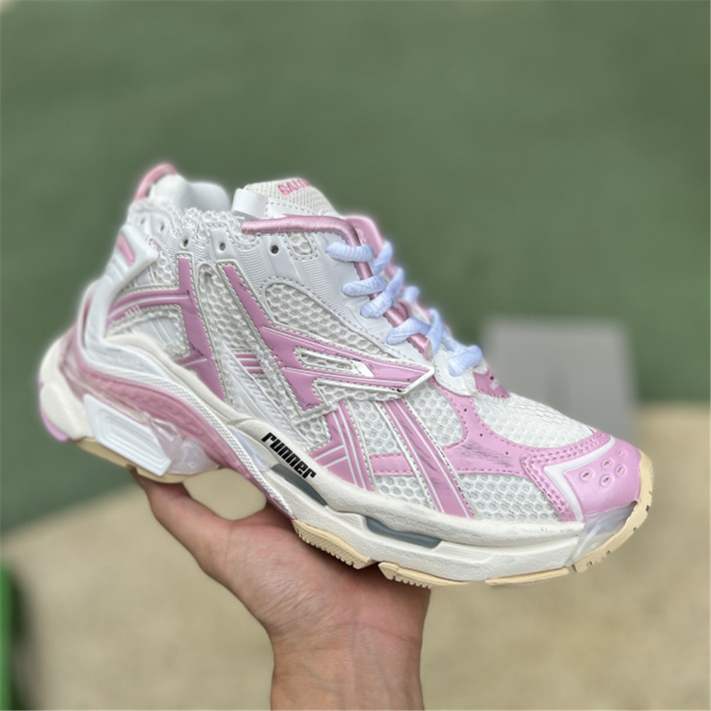 Balenciaga Track Sneaker In Cherry Pink  - FashionPlug