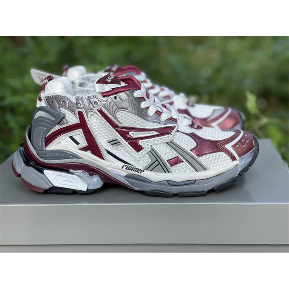 Balenciaga Runner Sneaker In Burgundy - FashionPlug