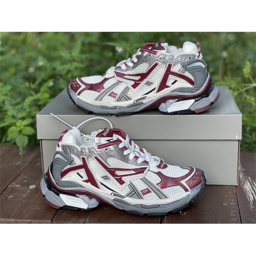 Balenciaga Runner Sneaker In Burgundy - FashionPlug