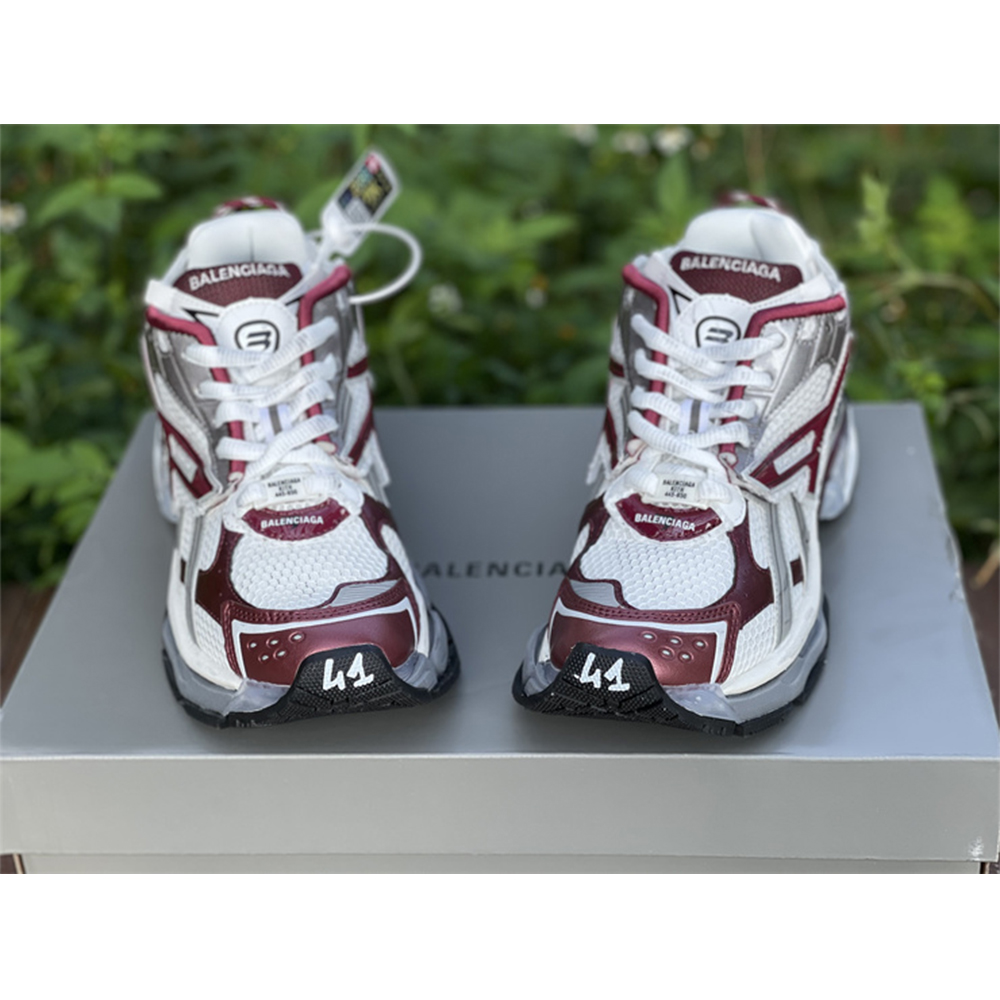 Balenciaga Runner Sneaker In Burgundy - FashionPlug