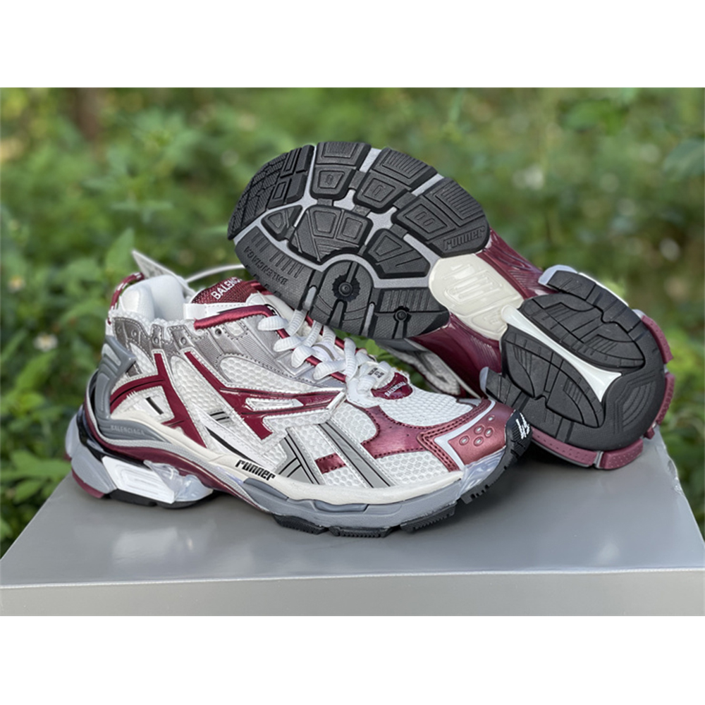 Balenciaga Runner Sneaker In Burgundy - FashionPlug