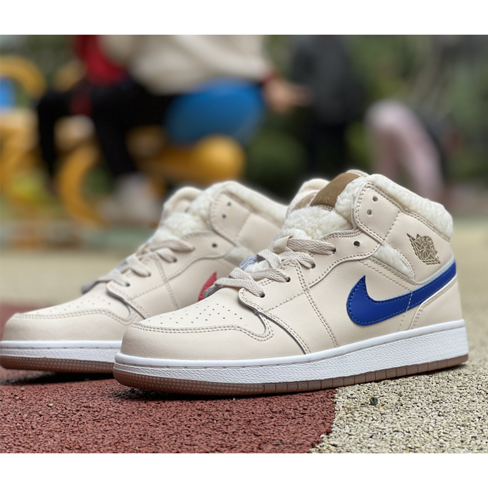 Jordan AJ1 Mid Multicolor Hook Milk White Sneaker - FashionPlug