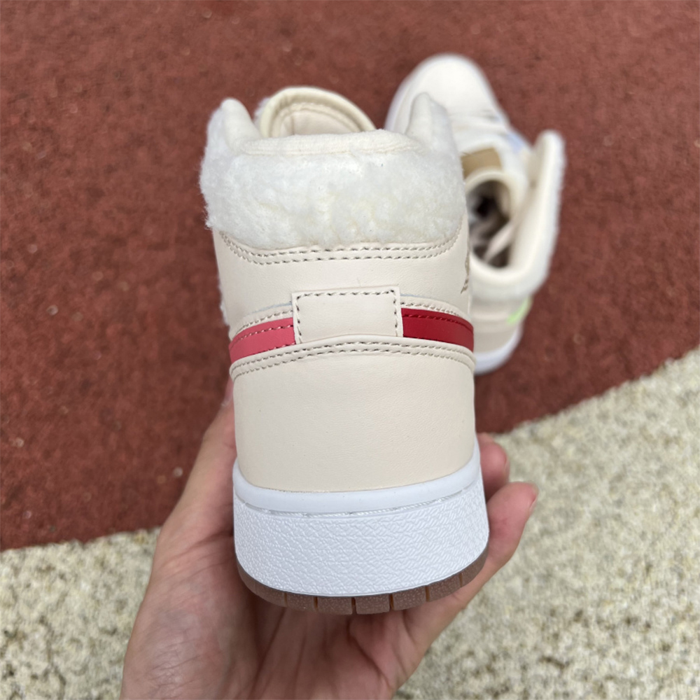 Jordan AJ1 Mid Multicolor Hook Milk White Sneaker - FashionPlug