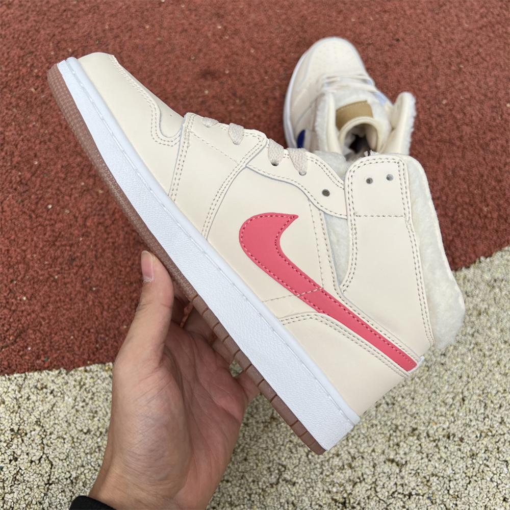 Jordan AJ1 Mid Multicolor Hook Milk White Sneaker - FashionPlug