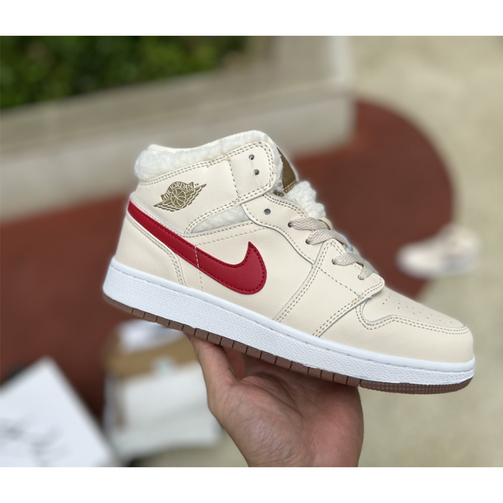 Jordan AJ1 Mid Multicolor Hook Milk White Sneaker - FashionPlug