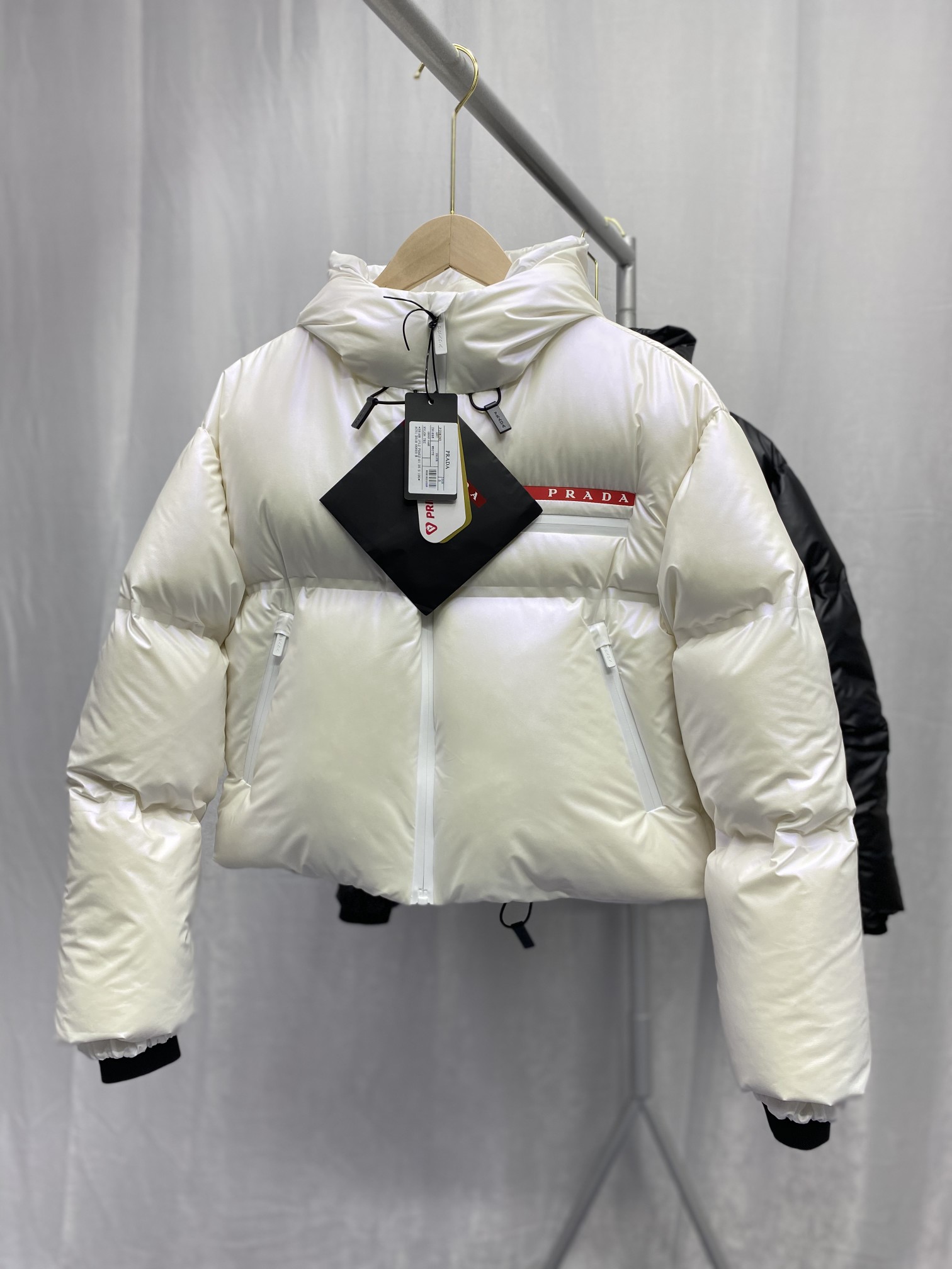 Prada Light Nylon Hooded Puffer Jacket - FashionPlug