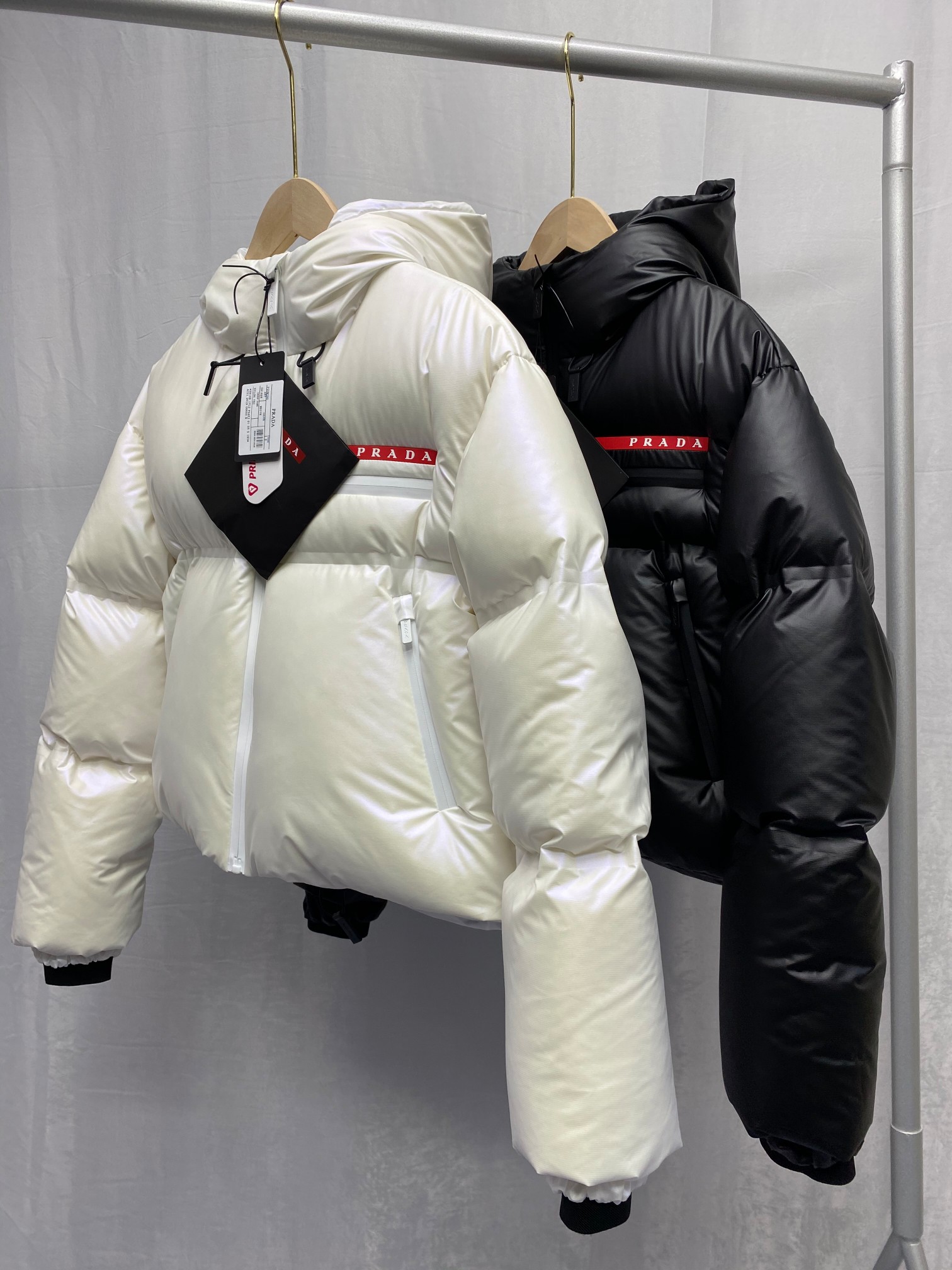 Prada Light Nylon Hooded Puffer Jacket - FashionPlug
