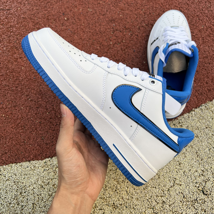 Nike Low Sneaker Air Force 1 '07 LV8 White Blue  - FashionPlug