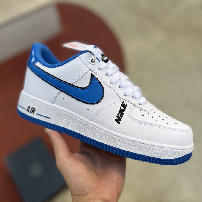 Nike Low Sneaker Air Force 1 '07 LV8 White Blue  - FashionPlug