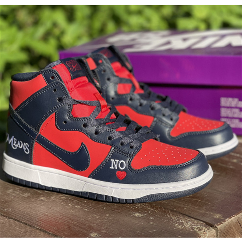 Supreme X Nike SB Dunk High "By Any Means" Sup Union Sneaker - FashionPlug
