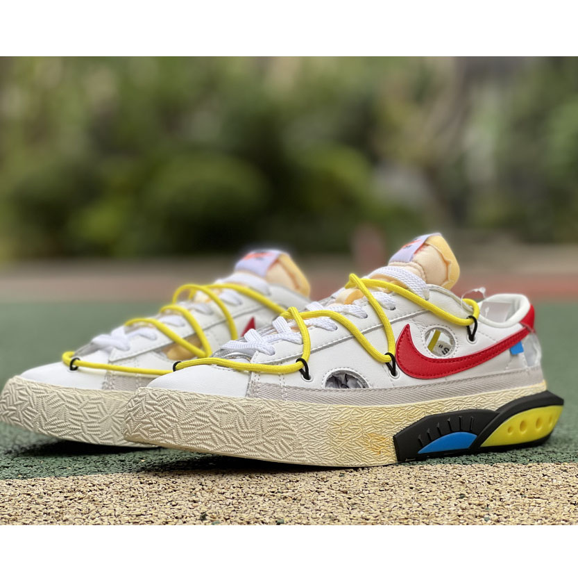 Off-White X Nike Blazer Low DH7863-100 - FashionPlug