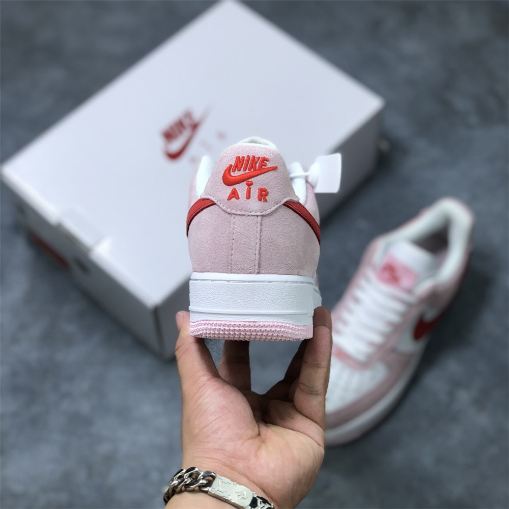 Nike Air Force Pink Valentine Sneaker - FashionPlug