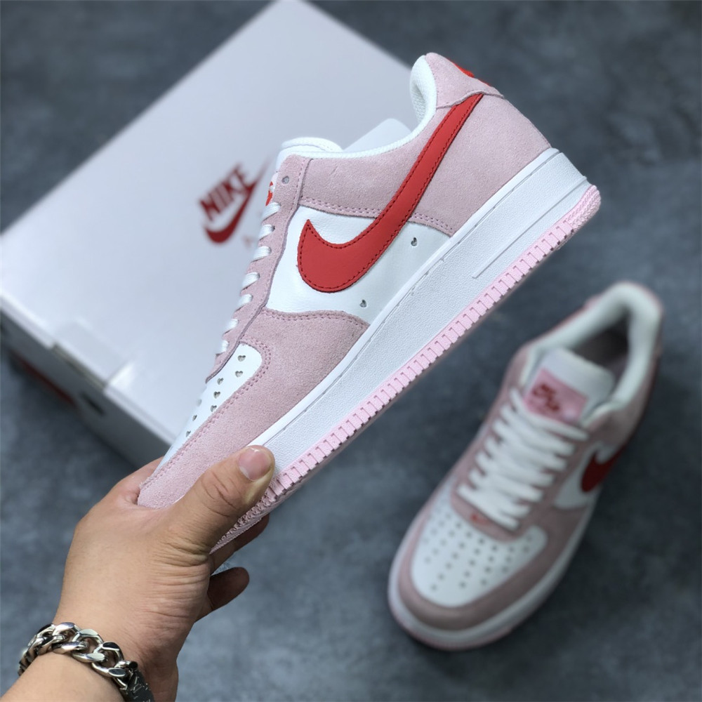 Nike Air Force Pink Valentine Sneaker - FashionPlug