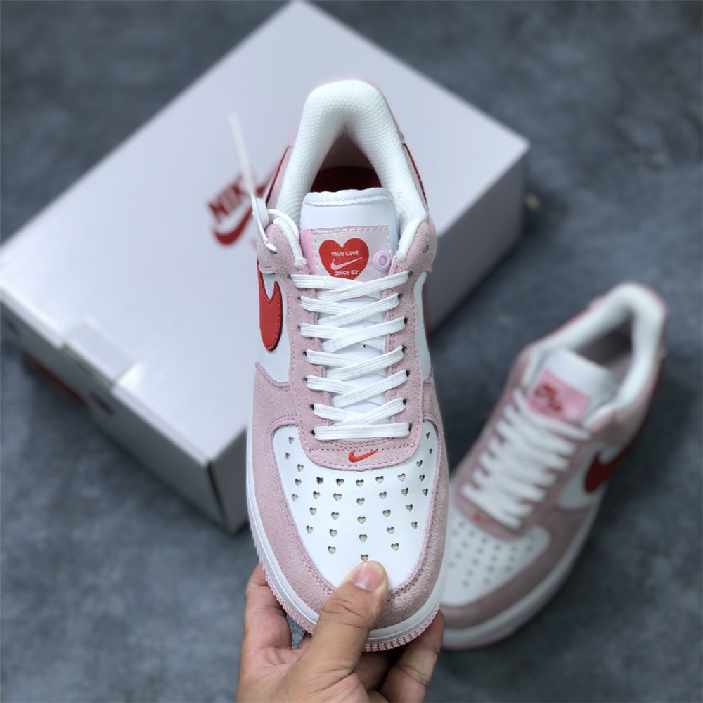 Nike Air Force Pink Valentine Sneaker - FashionPlug