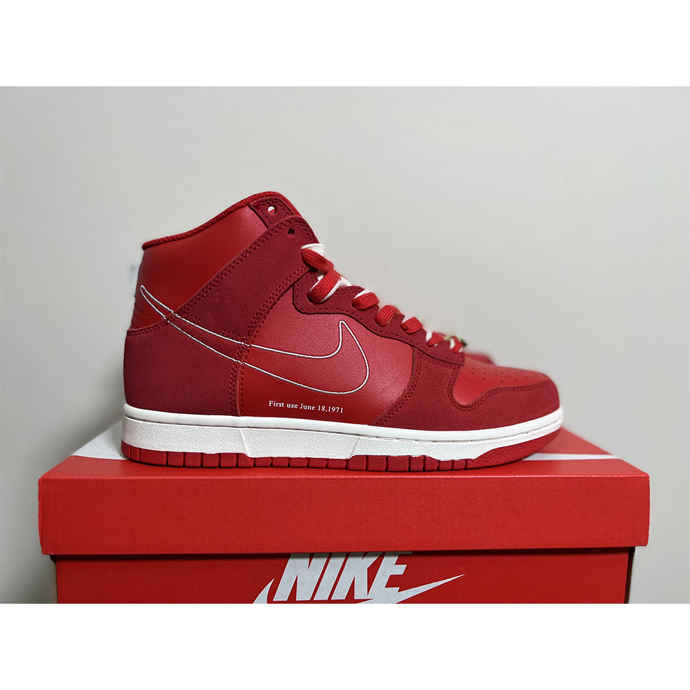 Nike Dunk High First Use Red Sneaker - FashionPlug