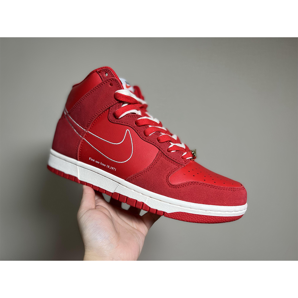 Nike Dunk High First Use Red Sneaker - FashionPlug