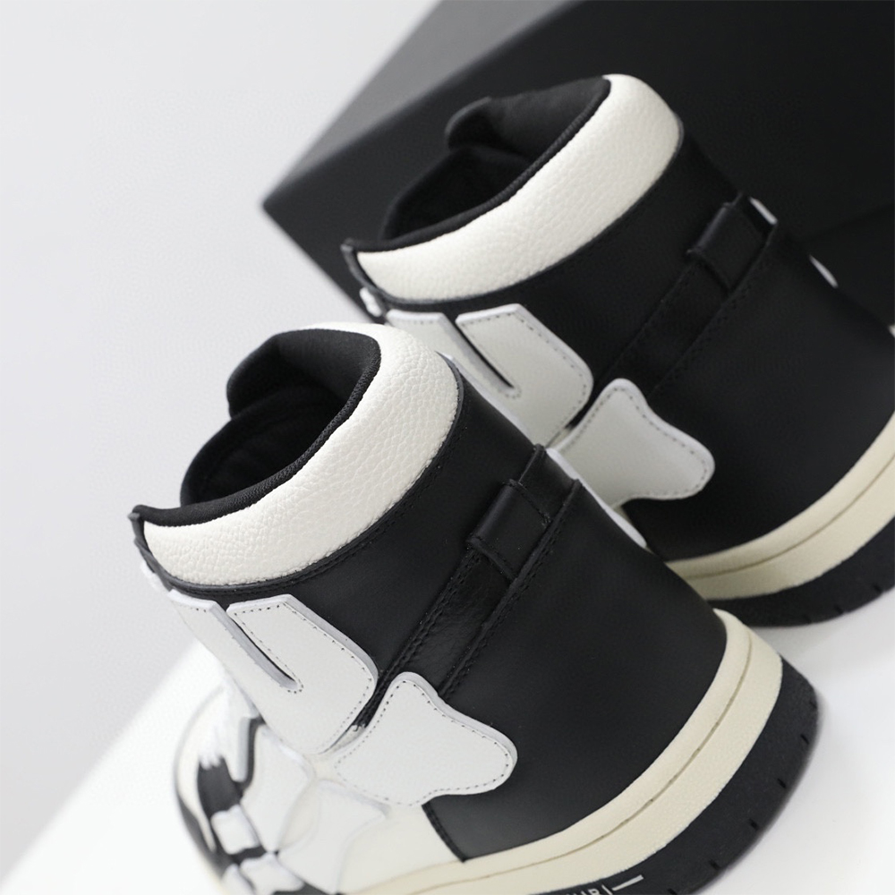 Amiri Skel-Top Hi Sneaker White/Black - FashionPlug
