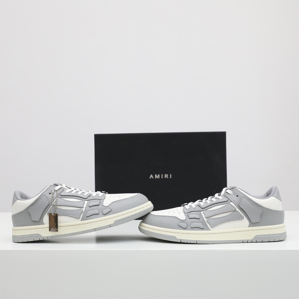 Amiri Skel-Top Low Sneaker Gray/White - FashionPlug