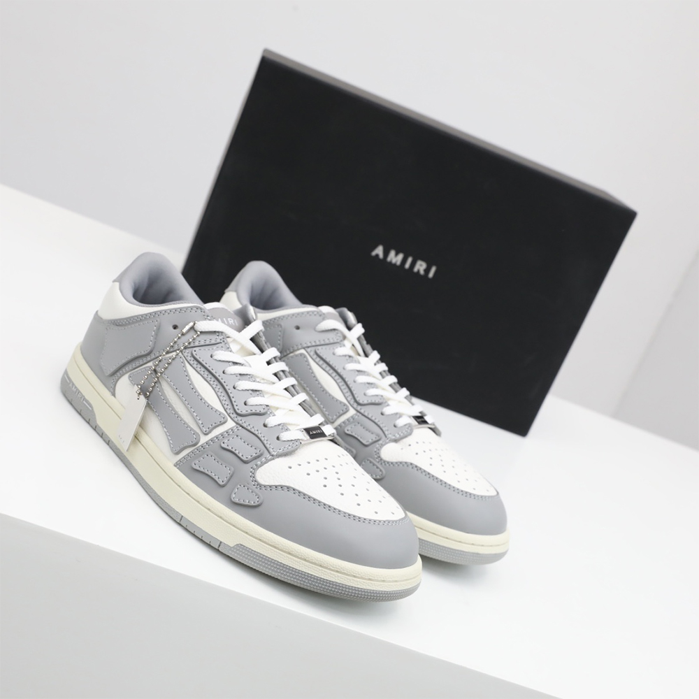 Amiri Skel-Top Low Sneaker Gray/White - FashionPlug