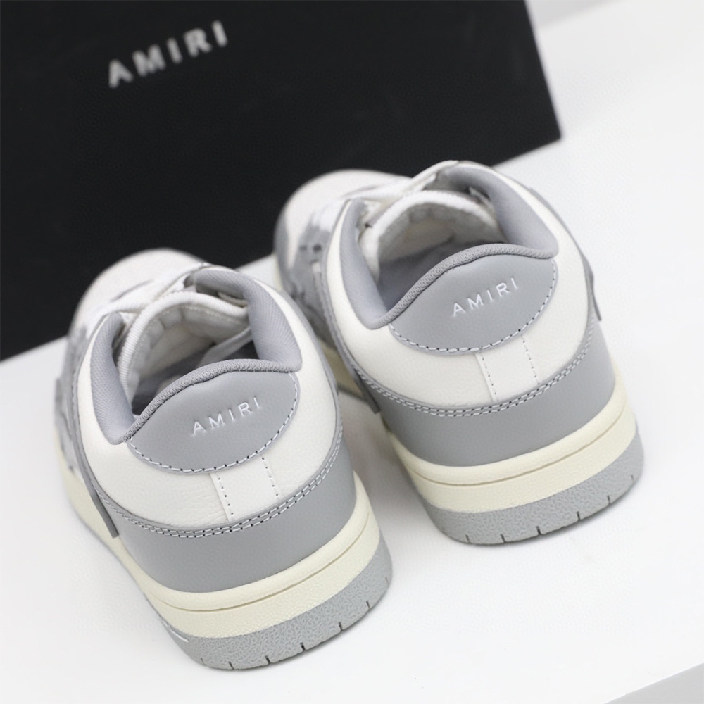 Amiri Skel-Top Low Sneaker Gray/White - FashionPlug