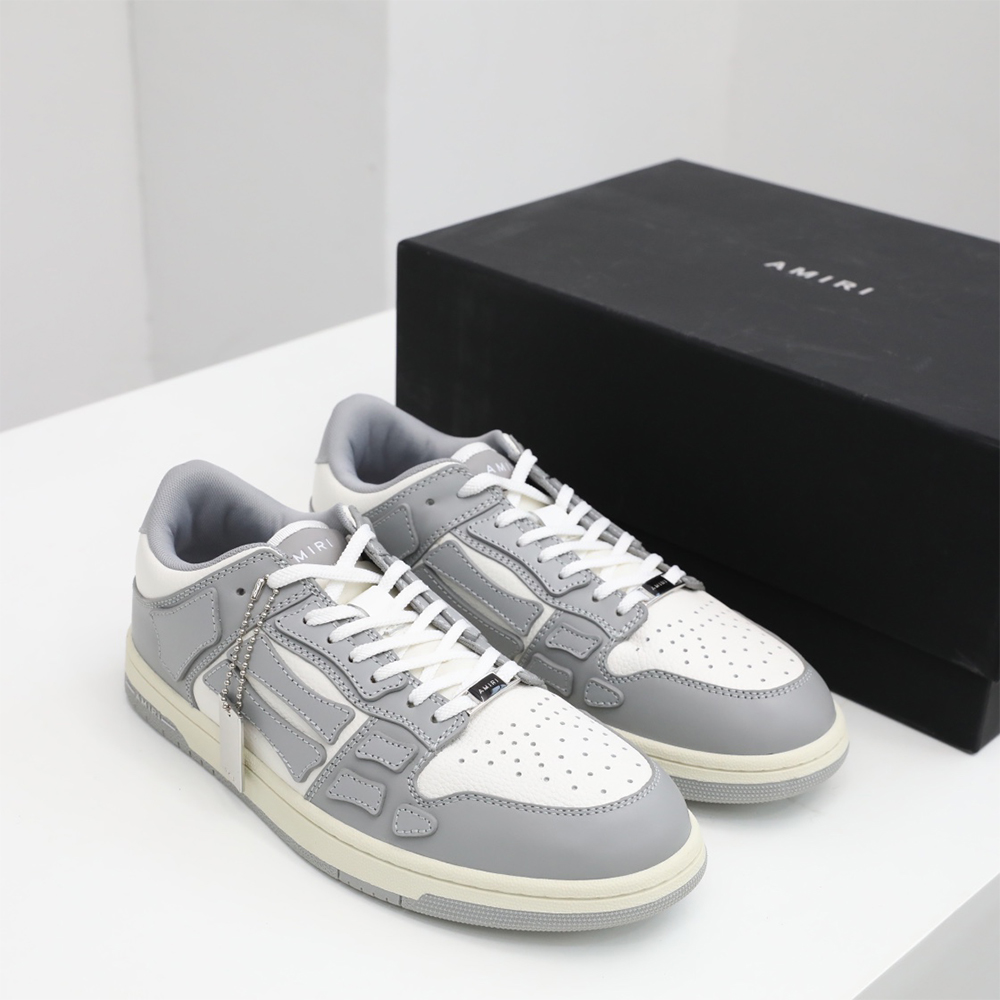 Amiri Skel-Top Low Sneaker Gray/White - FashionPlug
