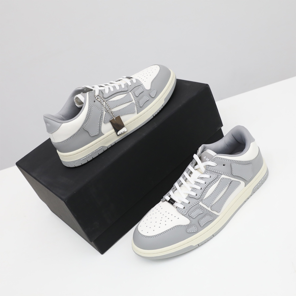 Amiri Skel-Top Low Sneaker Gray/White - FashionPlug