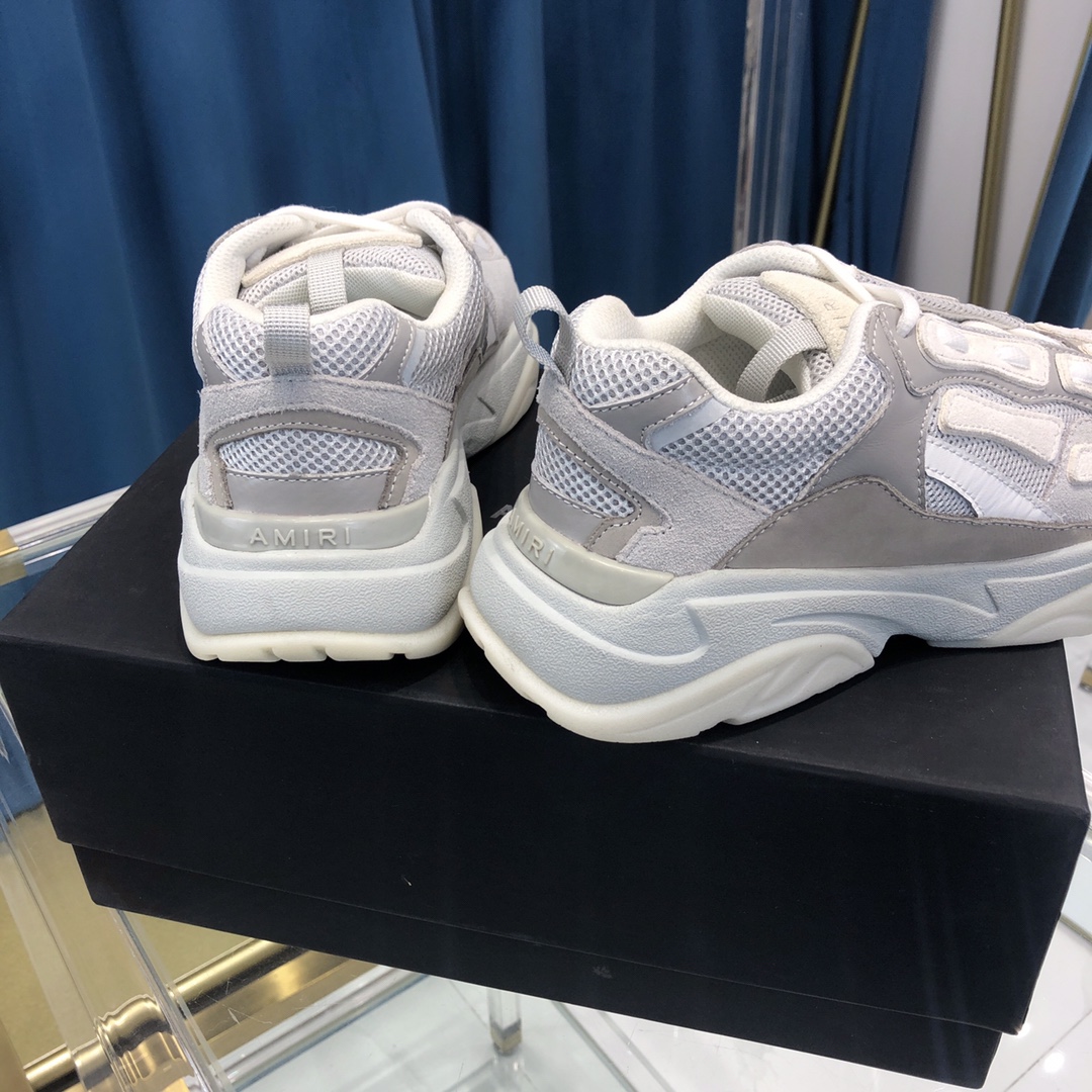Amiri Bone Runner White & Silver - FashionPlug