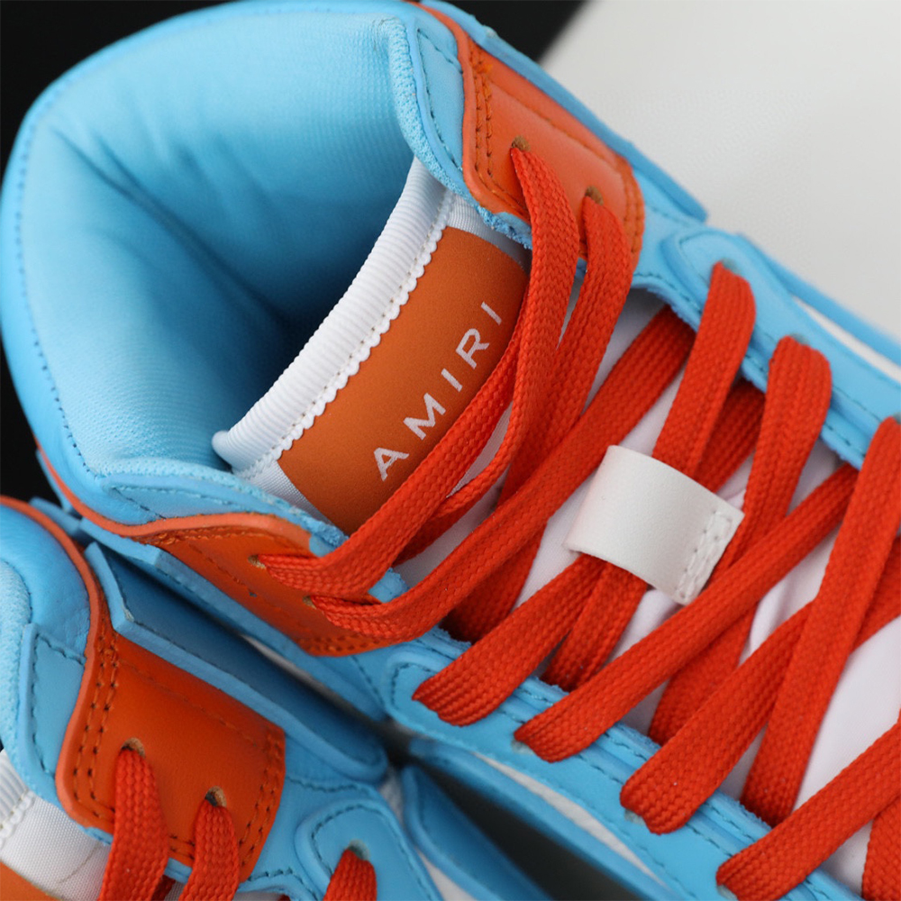 Amiri Skel-Top Hi Sneaker Blue/Orange - FashionPlug