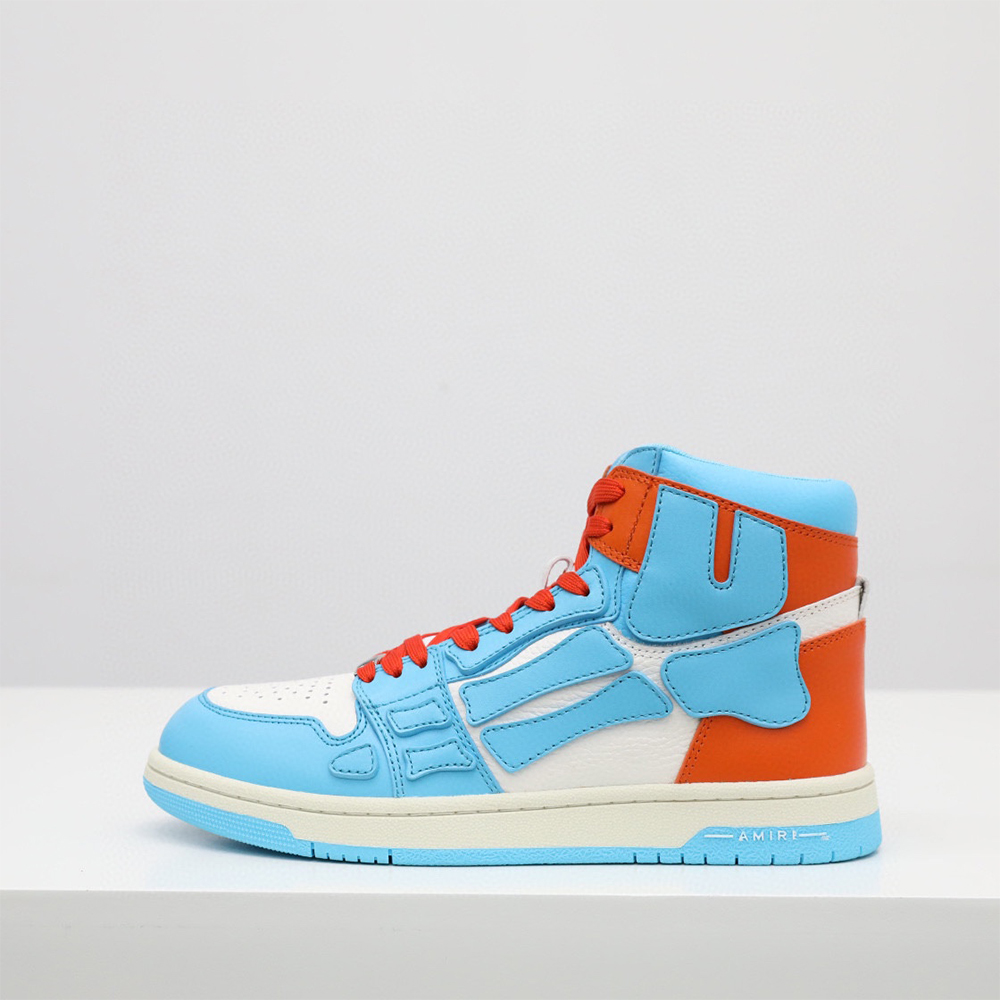 Amiri Skel-Top Hi Sneaker Blue/Orange - FashionPlug