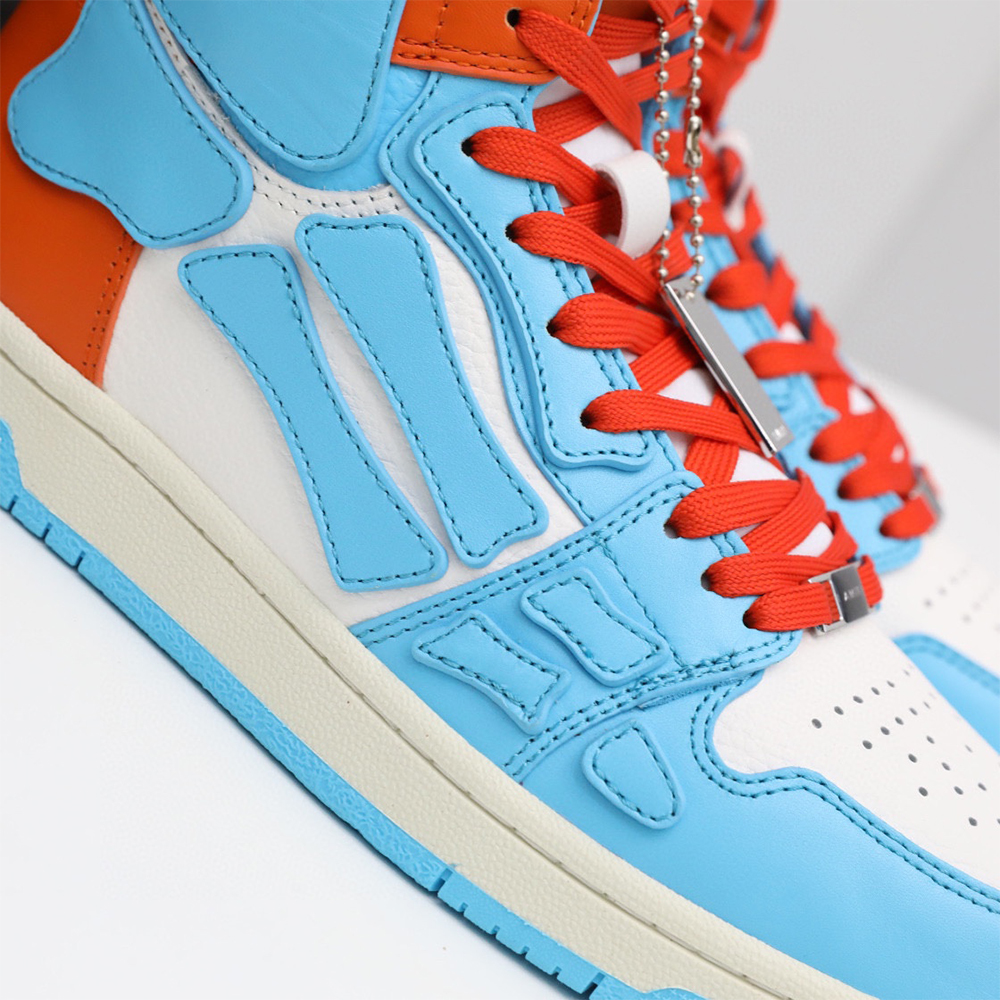 Amiri Skel-Top Hi Sneaker Blue/Orange - FashionPlug
