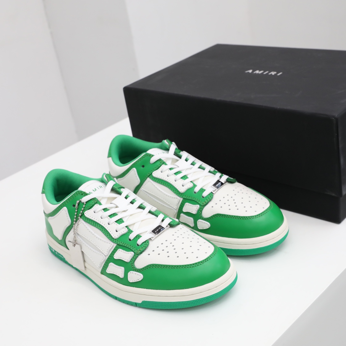 Amiri Skel-Top Low Sneaker Green/White - FashionPlug