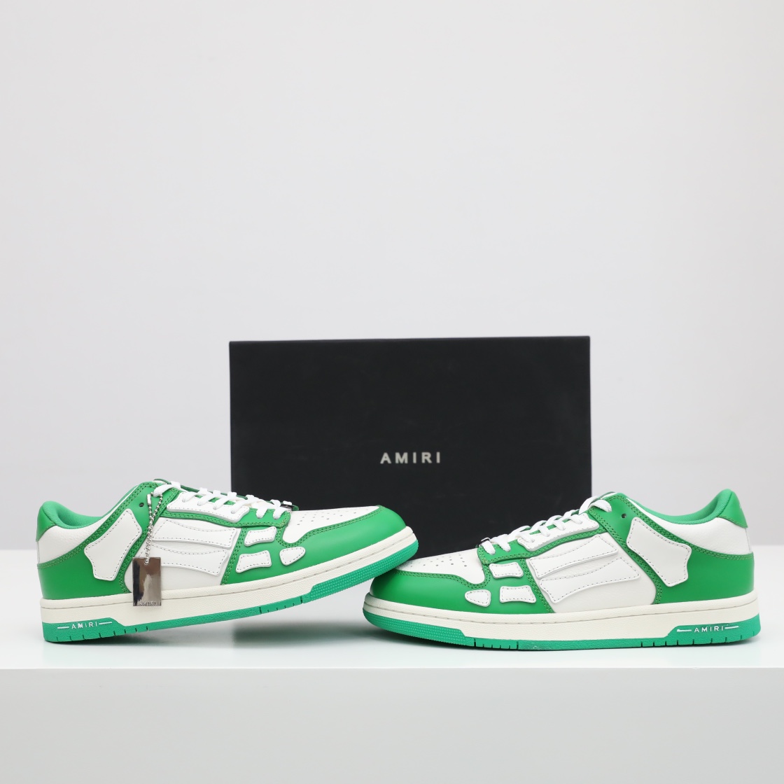Amiri Skel-Top Low Sneaker Green/White - FashionPlug