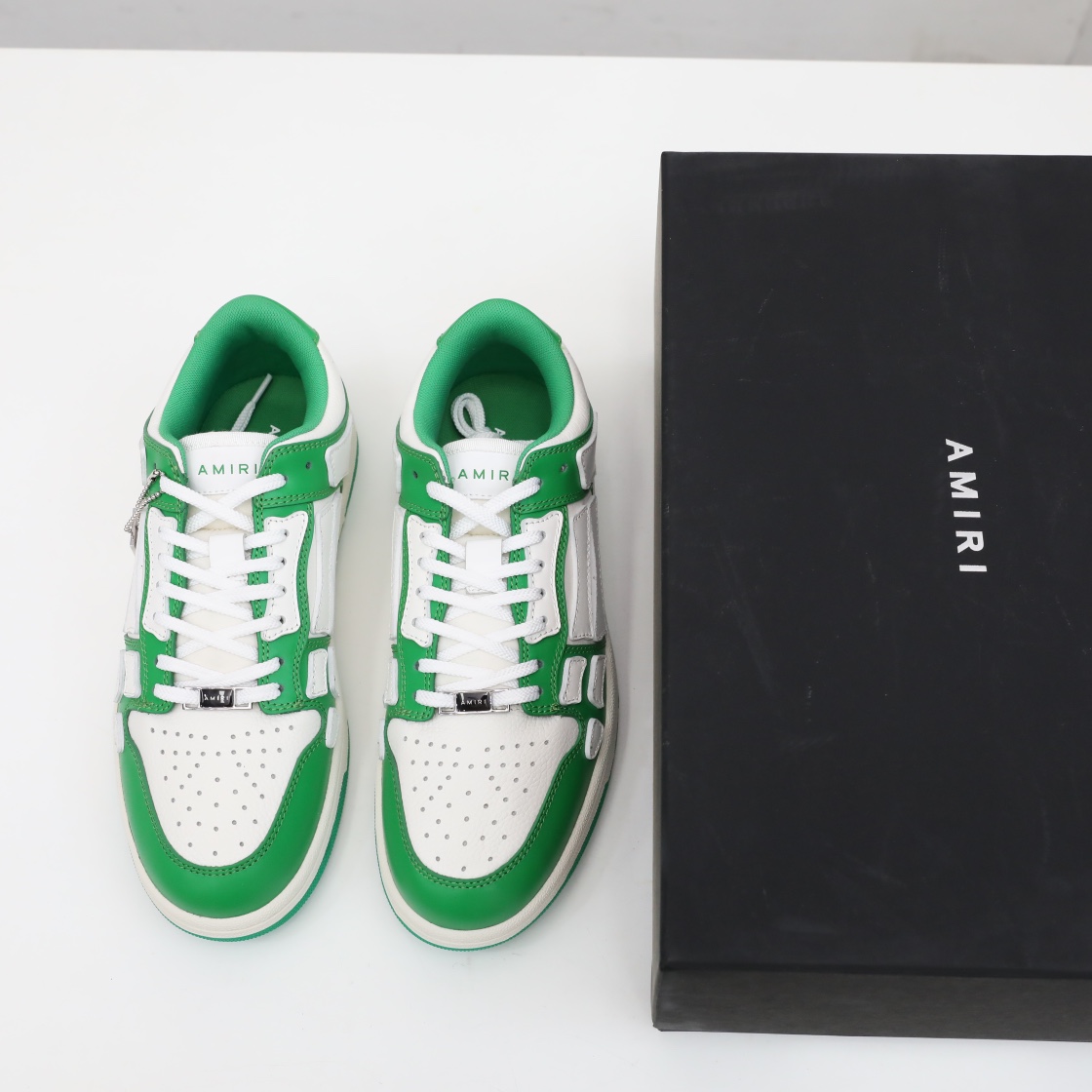 Amiri Skel-Top Low Sneaker Green/White - FashionPlug