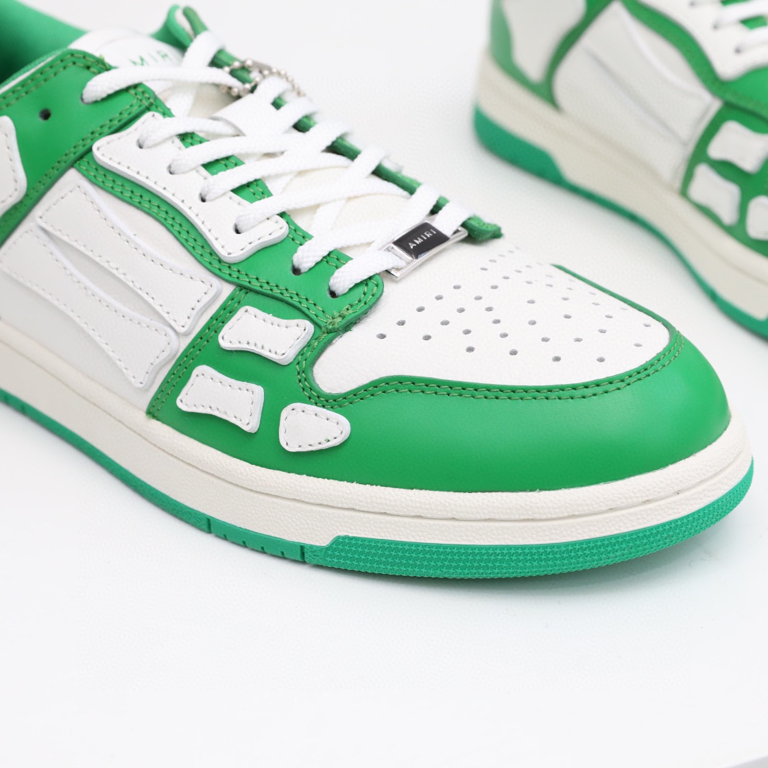 Amiri Skel-Top Low Sneaker Green/White - FashionPlug
