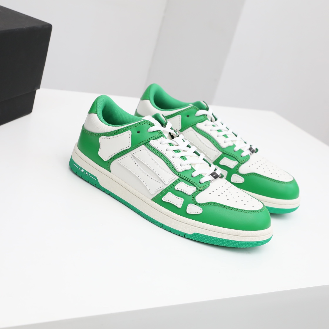 Amiri Skel-Top Low Sneaker Green/White - FashionPlug
