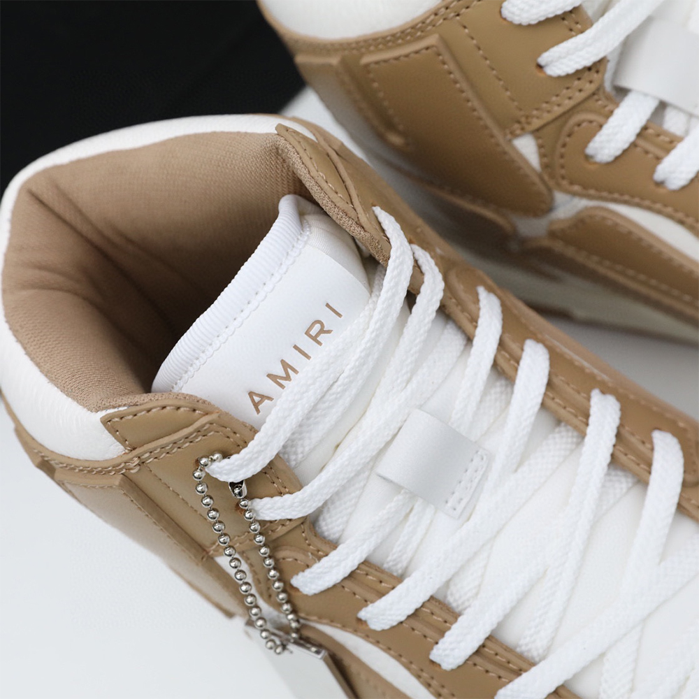 Amiri Skel-Top Hi Sneaker Brown/White - FashionPlug