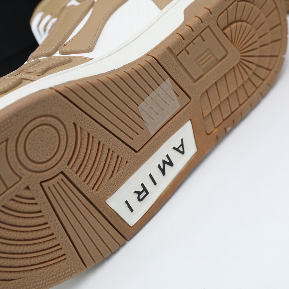 Amiri Skel-Top Hi Sneaker Brown/White - FashionPlug