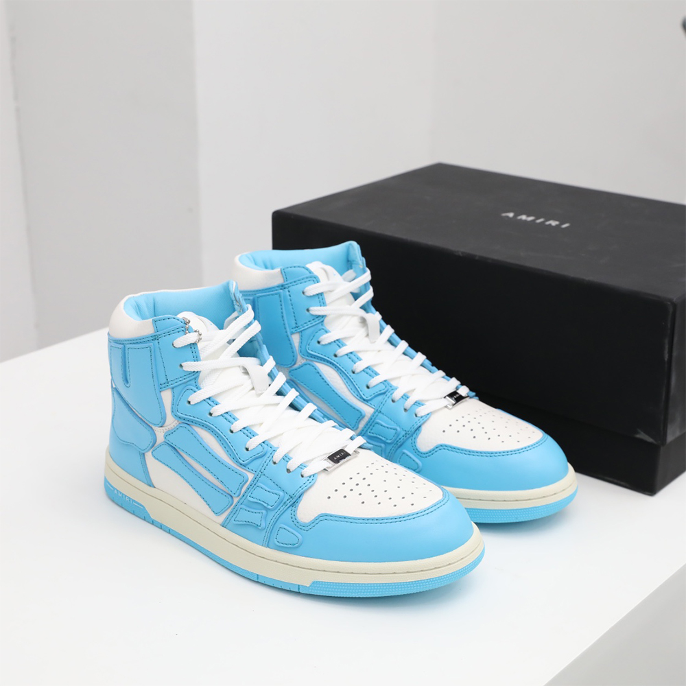 Amiri Skel-Top Hi Sneaker Blue/White - FashionPlug