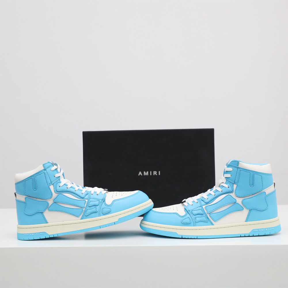 Amiri Skel-Top Hi Sneaker Blue/White - FashionPlug
