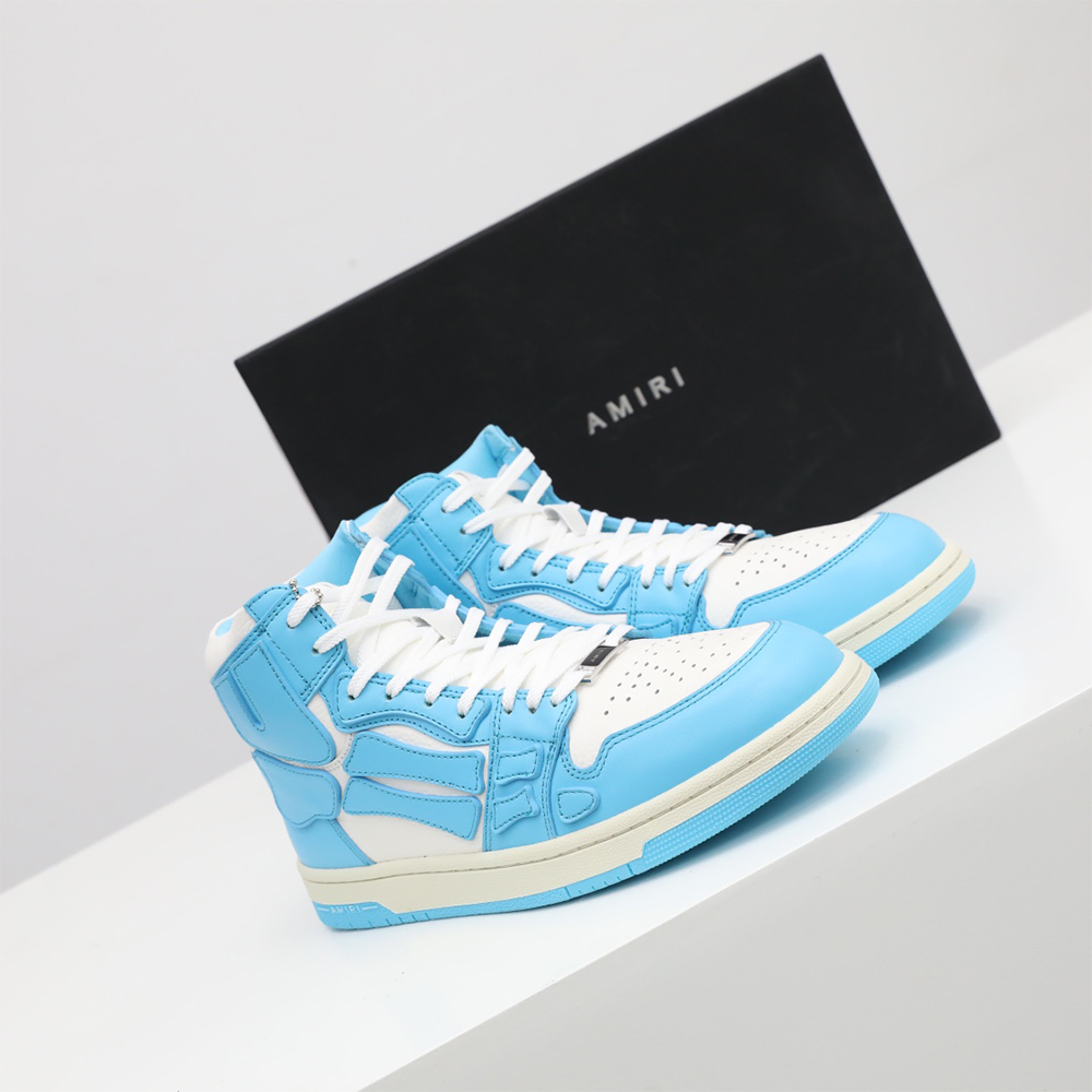 Amiri Skel-Top Hi Sneaker Blue/White - FashionPlug